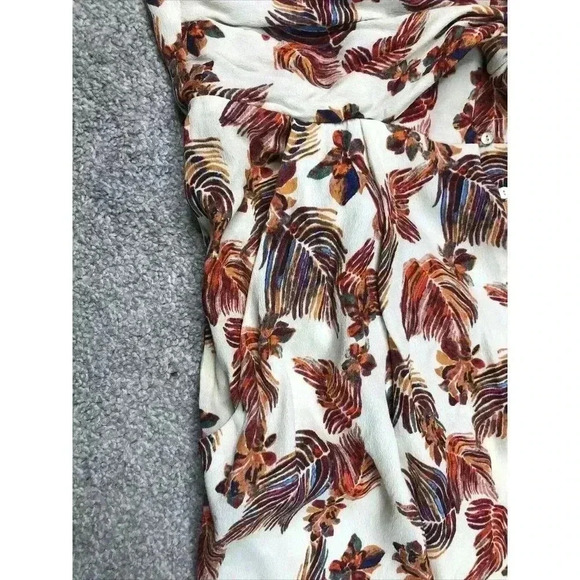 Free People Jumpsuit Wide Leg Crop Spaghetti Straps Button Up Sz 2 - Picture 11 of 15